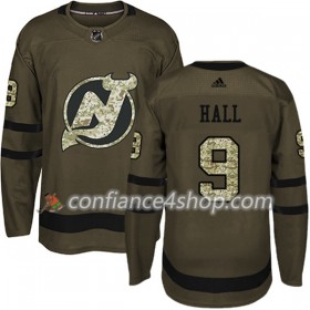 Adidas Maillot de Hockey New Jersey Devils Taylor Hall 9 2017-2018 Camo Vert Authentic - Homme